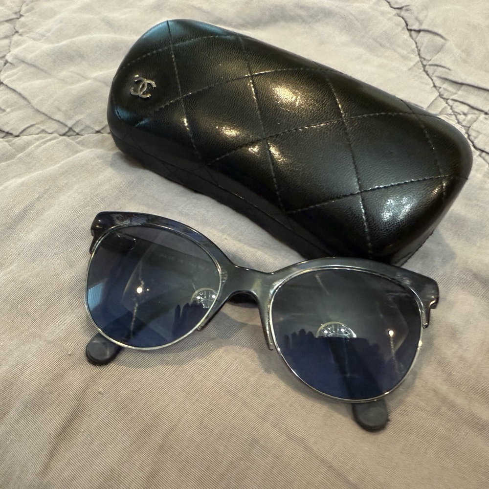 Chanel Black Sunglasses with Case
